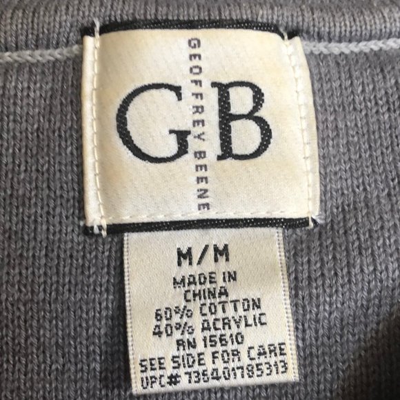 DONATEDGeoffrey Beene Men’s grey crew neck sweater - Picture 5 of 6